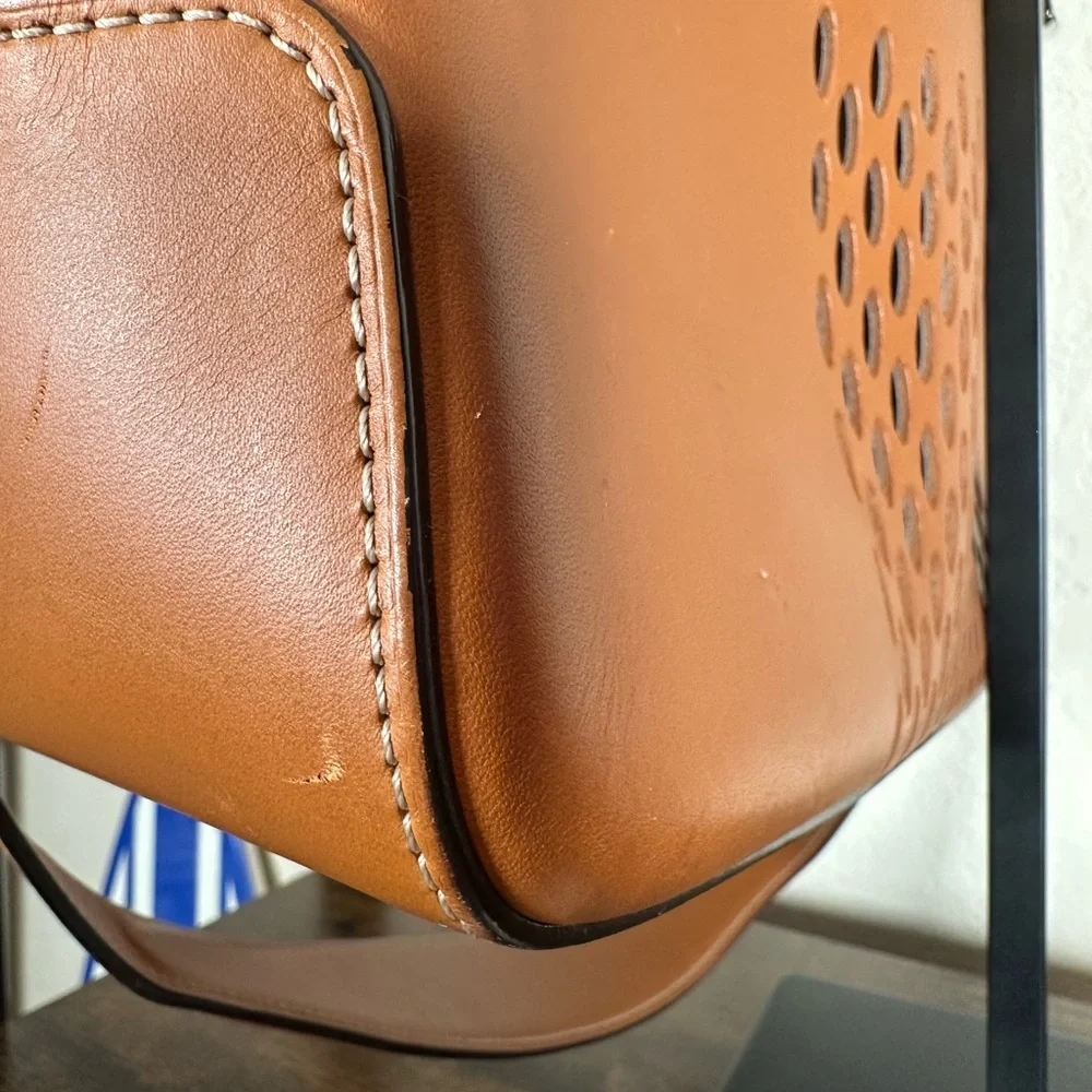 Louis Vuitton Nomade North West Cabas Perforated Leather Tote Cognac DamierBrown